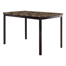 Load image into Gallery viewer, Furniture 5 Piece Metal Dinette Set with Faux Marble Top - Black