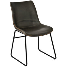 Load image into Gallery viewer, TREXM Vintage Armless Leatherier Dining Stools Indoor Dining Chairs Set of 2 (Gray)