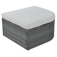 Load image into Gallery viewer, U_STYLE Outdoor Patio Furniture Set Daybed Sunbed with Retractable Canopy Conversation Set Wicker Furniture Sofa Set