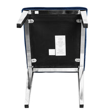 Load image into Gallery viewer, Modern luxury home furniture dinning room chairs chrome legs Blue velvet fabric dining chairs(Set of 2)