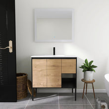 Load image into Gallery viewer, 36 Inch Bathroom Vanity with Ceramic Sink,36x18