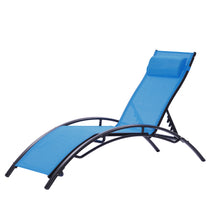 Load image into Gallery viewer, 2PCS Set Chaise Lounges Outdoor Lounge Chair Lounger Recliner Chair For Patio Lawn Beach Pool Side Sunbathing