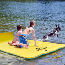 Load image into Gallery viewer, 12 x 6 FT Floating Water Mat Foam Pad Lake Floats Lily Pad, 3-Layer XPE Water Pad with Storage Straps for Adults Outdoor Water Activities