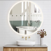 Load image into Gallery viewer, 26 inch Acrylic LED Round mirror make up mirror,bathroom,bedroom