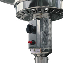 Load image into Gallery viewer, 46000BTU Propane Stainless Steel Mushroom Outdoor Patio Heater, with Two Smooth-rolling Wheels,with Hose Set,with Black Cover,with Round Side Table