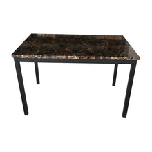 Load image into Gallery viewer, Furniture 5 Piece Metal Dinette Set with Faux Marble Top - Black