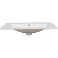 Load image into Gallery viewer, 30" Single Bathroom Vanity Top with White Basin, 3-Faucet Holes, Ceramic