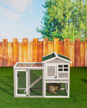 Load image into Gallery viewer, 48 in. Large Chicken Coop Wooden Rabbit Hutch Gray