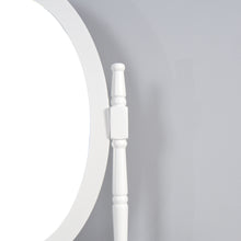 Load image into Gallery viewer, Vanity Table Set with Rotatable Oval Mirror and Cushioned Stool, Modern Makeup Bedroom Dressing Table with a Drawer for Girls Woman,White 31.5x15.75x53.54 inch