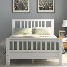 Load image into Gallery viewer, Wood Platform Bed with Headboard and Footboard, Full (White)