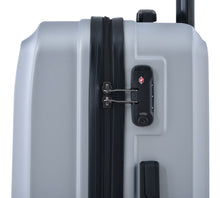 Load image into Gallery viewer, 3 Piece Luggage Sets ABS Lightweight Suitcase with Two Hooks, Spinner Wheels, TSA Lock, Silver (20/24/28)