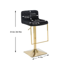 Load image into Gallery viewer, SUPERJARE Bar Stools - Swivel Barstool Chairs with Back, Modern Pub Kitchen Counter Height,velvet