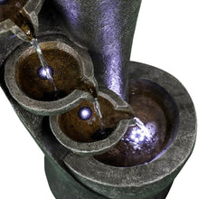 Load image into Gallery viewer, 39Inch Outdoor Garden Fountain Waterfalls 7 Floor Bowls Curved Design With LED