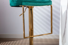 Load image into Gallery viewer, SUPERJARE Bar Stools - Swivel Barstool Chairs with Back, Modern Pub Kitchen Counter Height,velvet