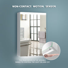 Load image into Gallery viewer, 20\'\'x 30\'\'LED Lighted Bathroom Medicine Cabinet with Mirror, Surface Lighted Medicine Cabinet,Dimmable,Adjustable Shelves,Intelligent Switch Medicine Cabinet, Aluminum Frame,Left opening door