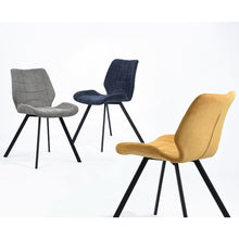 Load image into Gallery viewer, Fabric Dining Chairs, Yellow (Set of 2)