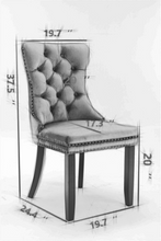 Load image into Gallery viewer, A&A Furniture,Nikki Collection Modern, High-end Tufted Solid Wood Contemporary Velvet Upholstered Dining Chair with Wood Legs Nailhead Trim, Set of 2,Green