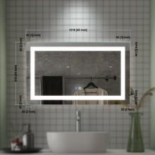 Load image into Gallery viewer, 40 x 24 inch LED Bathroom Vanity Mirror Superslim Dimmable Anti Fog