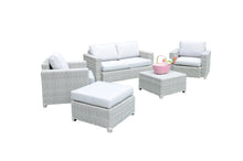 Load image into Gallery viewer, 5 Piece Rattan Sectional Seating Group with Cushions (Color:LIGHT GREY)