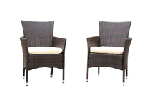 Load image into Gallery viewer, 2pcs Patio Rattan Armchair Seat with Removable Cushions