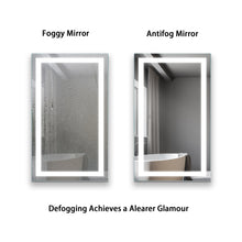 Load image into Gallery viewer, LED Lighted Bathroom Wall Mounted Mirror with High Lumen+Anti-Fog Separately Control+Dimmer Function