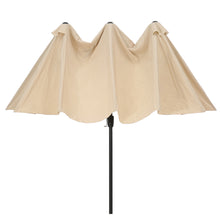 Load image into Gallery viewer, 15x9ft Large Double-Sided Rectangular Outdoor Twin Patio Market Umbrella w/Crank-tan