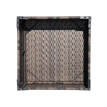 Load image into Gallery viewer, 4-Piece Patio Wicker Furniture Set Outdoor Rattan Sectional Sofa, All-Weather Brown Wicker Rattan Chair with Tempered Glass Table