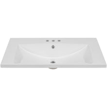 Load image into Gallery viewer, 30" Single Bathroom Vanity Top with White Basin, 3-Faucet Holes, Ceramic