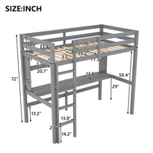 Load image into Gallery viewer, Twin Size Loft Bed with Convenient Desk, Shelves, and Ladder, White(Similar SKU:SM001302AAE)
