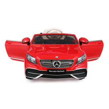 Load image into Gallery viewer, 12V Kid Ride on Car with Parental Remote Control, Licensed Maybach S650 Electric Vehicle with MP3, Bluetooth, Music, LED Lights, for Children 3-8, Red