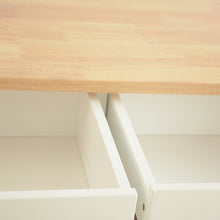 Load image into Gallery viewer, Kitchen Island & Kitchen Cart, Rubber Wood Top, Mobile Kitchen Island with Two Lockable Wheels, Simple Design for Easy Storing and Fetching, Two Drawers Give Unique Storage for Special Utensil.