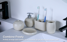 Load image into Gallery viewer, Concrete terrazzo Bath Accessory Set,White Sandstone Color