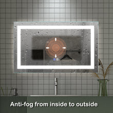 Load image into Gallery viewer, 40 x 24 inch LED Bathroom Vanity Mirror Superslim Dimmable Anti Fog