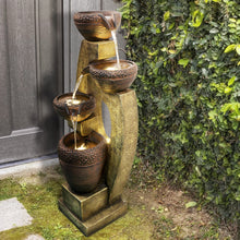 Load image into Gallery viewer, 40 inch Outdoor Water Fountain Outdoor Garden Fountain with Contemporary Design