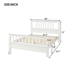 Load image into Gallery viewer, Wood Platform Bed with Headboard and Footboard, Full (White)