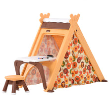 Load image into Gallery viewer, Kids Play Tent - 4 in 1 Teepee Tent with Stool and Climber, Foldable Playhouse Tent for Boys & Girls