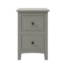 Load image into Gallery viewer, 2 Drawers Solid Wood Nightstand End Table, Gray