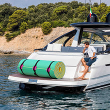 Load image into Gallery viewer, 12 x 6 FT Floating Water Mat Foam Pad Lake Floats Lily Pad, 3-Layer XPE Water Pad with Storage Straps for Adults Outdoor Water Activities