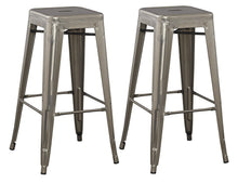 Load image into Gallery viewer, 30" Solid Steel Industrial Bronze Distressed Metal Dining BarStool (Set of 4)