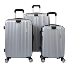 Load image into Gallery viewer, 3-in-1 Expandable Luggage Set, Hardshell Suitcase with TSA Lock, Spinner Carry on 20" 24" 28", Silver