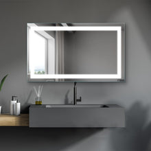 Load image into Gallery viewer, LED Lighted Bathroom Wall Mounted Mirror with High Lumen+Anti-Fog Separately Control+Dimmer Function