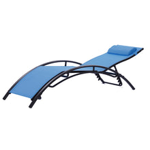 Load image into Gallery viewer, 2PCS Set Chaise Lounges Outdoor Lounge Chair Lounger Recliner Chair For Patio Lawn Beach Pool Side Sunbathing