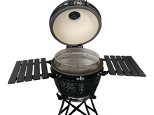 Load image into Gallery viewer, TOOPO 24inch Barbecue Charcoal Grill, Ceramic Kamado Grill with Side Table, Suitable for Camping and Picnic,Black