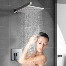Load image into Gallery viewer, 10 Inch Rain Shower Head System Shower Combo Set Bathroom Wall Mount Mixer Shower Faucet Rough-In Valve and Shower Arm Included