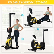 Load image into Gallery viewer, Magnetic Rowing Machine Folding Rower with 14 Level Resistance Adjustable, LCD Monitor and Tablet Holder for Foldable Rower Home Gym Cardio Workout