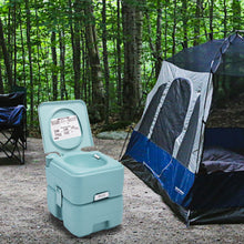 Load image into Gallery viewer, 5.3 Gallon 20L Flush Outdoor Indoor Travel Camping Portable Toilet for Car, Boat, Caravan, Campsite, Hospital,Green