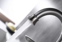 Load image into Gallery viewer, 2-Handle 4-Inch Brushed Nickel Bathroom Faucet, Bathroom Vanity Sink Faucets with Pop-up Drain and Supply Hoses