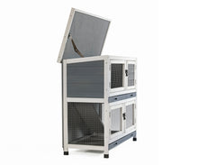 Load image into Gallery viewer, Two-layer indoors and outdoors wooden rabbit hutchesWooden Pet House Rabbit Bunny Wood Hutch House Dog House Chicken Coops Chicken Cages Rabbit Cage
