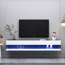 Load image into Gallery viewer, 180 Wall Mounted Floating 80" TV Stand with 20 Color LEDs