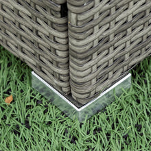 Load image into Gallery viewer, 4 Piece Patio Sectional Wicker Rattan Outdoor Furniture Sofa Set with Storage Box Grey